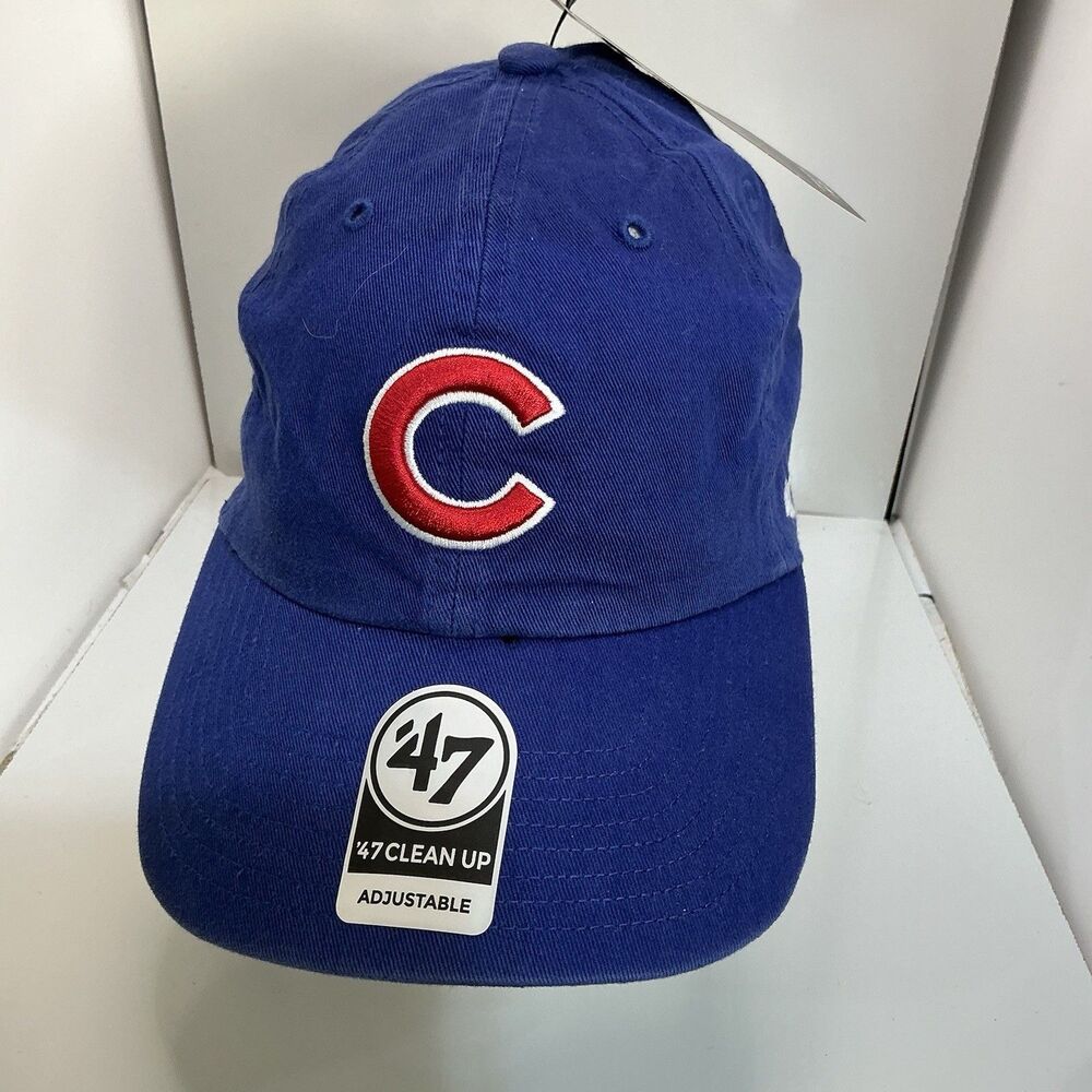 Chicago Cubs ’47 Clean Up Adjustable Hat MLB Baseball Cap Blue NWT